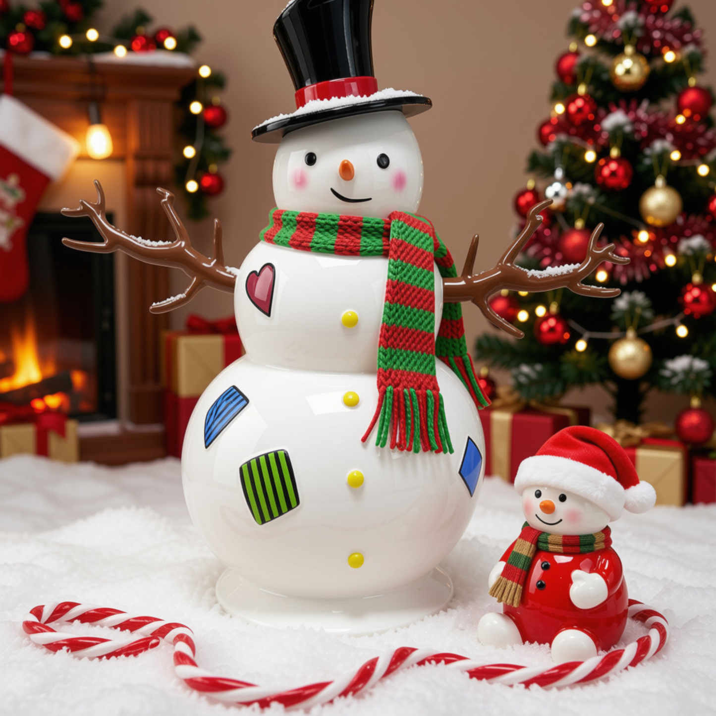 Boneco de Neve Gigante Decoração de Natal Shopping Figura de Natal Luminosa para Piso