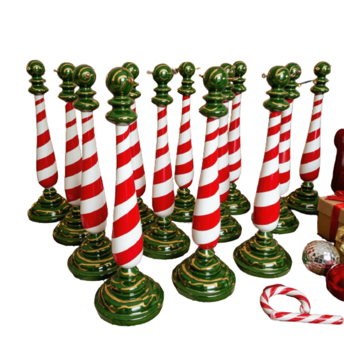 Guarda-Corpo Natalino Decoração de Natal para Shopping Escultura de Fibra de Vidro Natal