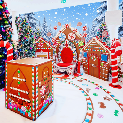 Trono Natalino para Shopping Cadeira Trono de Natal Poltrona Natalina Papai Noel Camurça