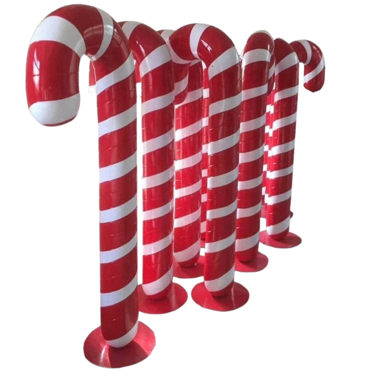 Bengala de Natal Gigante de Fibra de Vidro Pirulito Gigante para Shopping Cenário Natalino