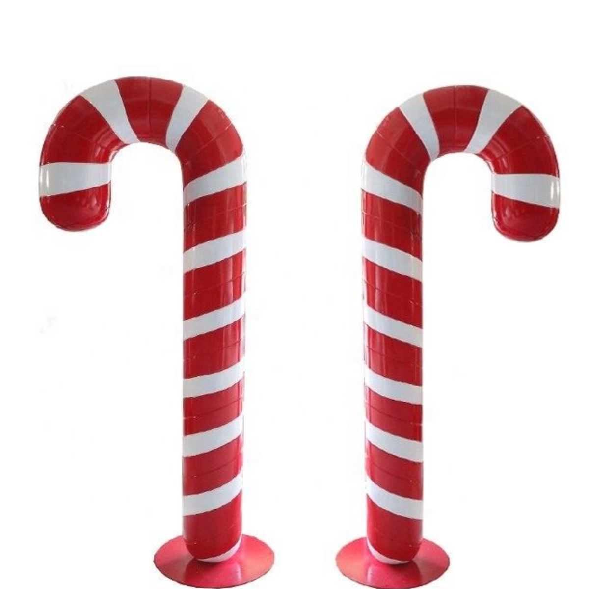 Bengala de Natal Gigante de Fibra de Vidro Pirulito Gigante para Shopping Cenário Natalino