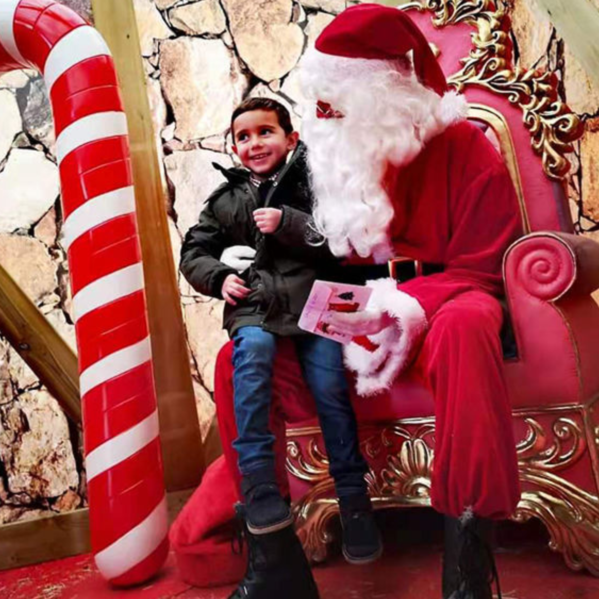 Bengala de Natal Gigante de Fibra de Vidro Pirulito Gigante para Shopping Cenário Natalino