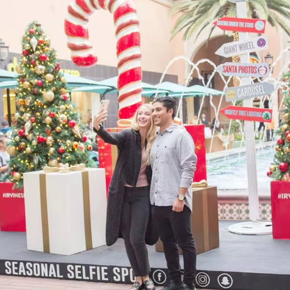 Bengala de Natal Gigante de Fibra de Vidro Pirulito Gigante para Shopping Cenário Natalino