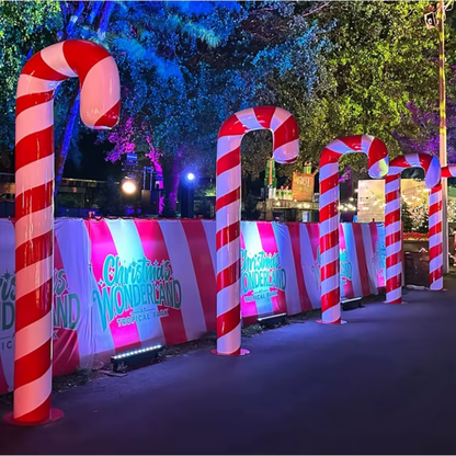 Bengala de Natal Gigante de Fibra de Vidro Pirulito Gigante para Shopping Cenário Natalino