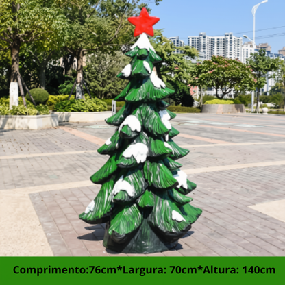 Estátua de Papai Noel em Fibra de Vidro, Boneco de Neve Decorativo Grande para Shopping