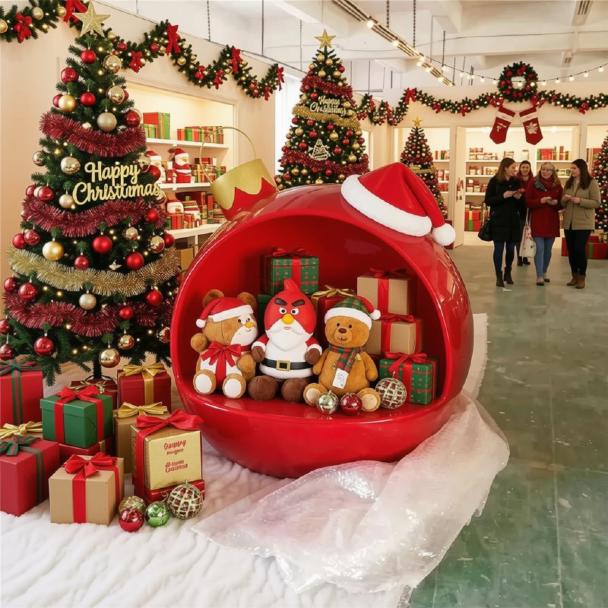 Banco Bola de Natal Gigante para Shopping Center, Poltrona Bola de Natal
