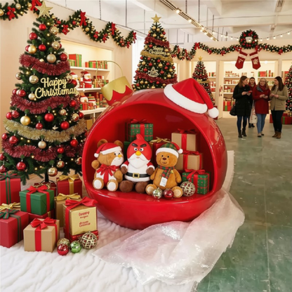 Banco Bola de Natal Gigante para Shopping Center, Poltrona Bola de Natal