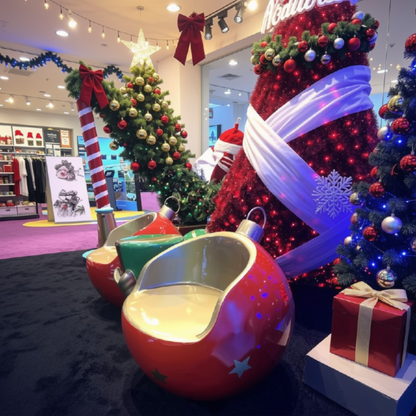 Banco Bola de Natal Gigante para Shopping Center, Poltrona Bola de Natal