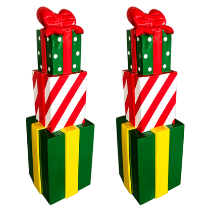 Torre de Presentes Natal para Shopping Center e Caixas Presente Natal Gigantes Decoração
