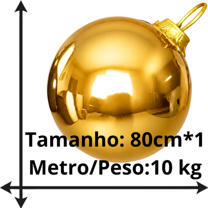 Bola de Natal Gigante para Shopping 80cm* 1 Metro/10 Kg e Center Bola Natal Fibra Gigante