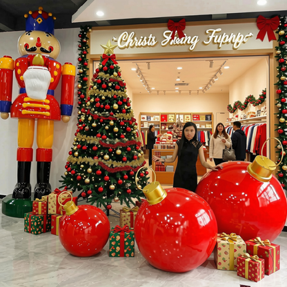 Bola de Natal Gigante para Shopping 80cm* 1 Metro/10 Kg e Center Bola Natal Fibra Gigante