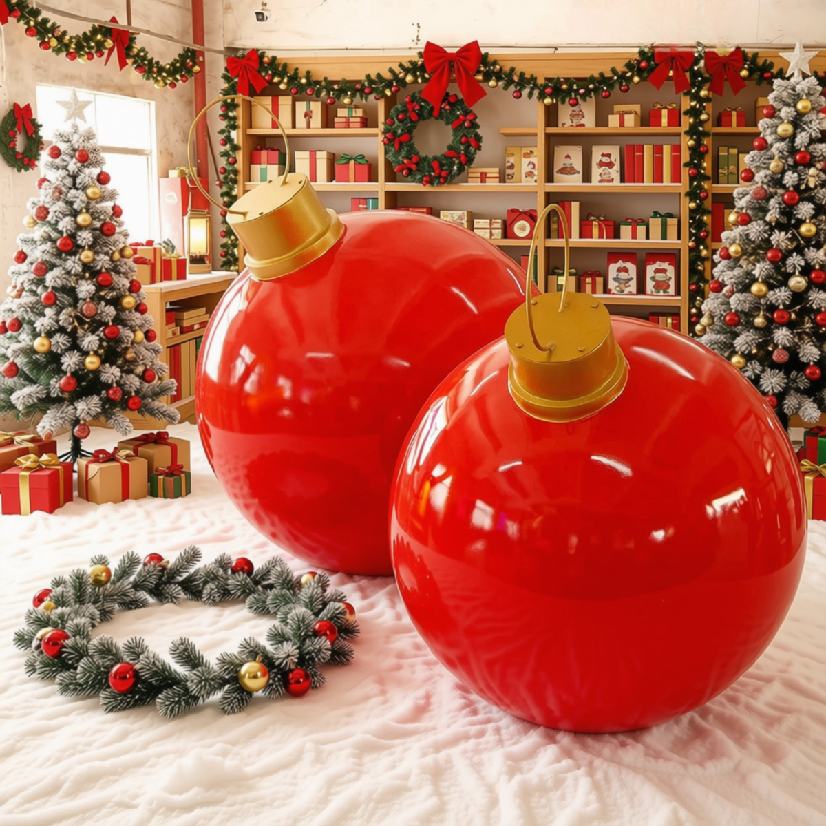 Bola de Natal Gigante para Shopping 80cm* 1 Metro/10 Kg e Center Bola Natal Fibra Gigante