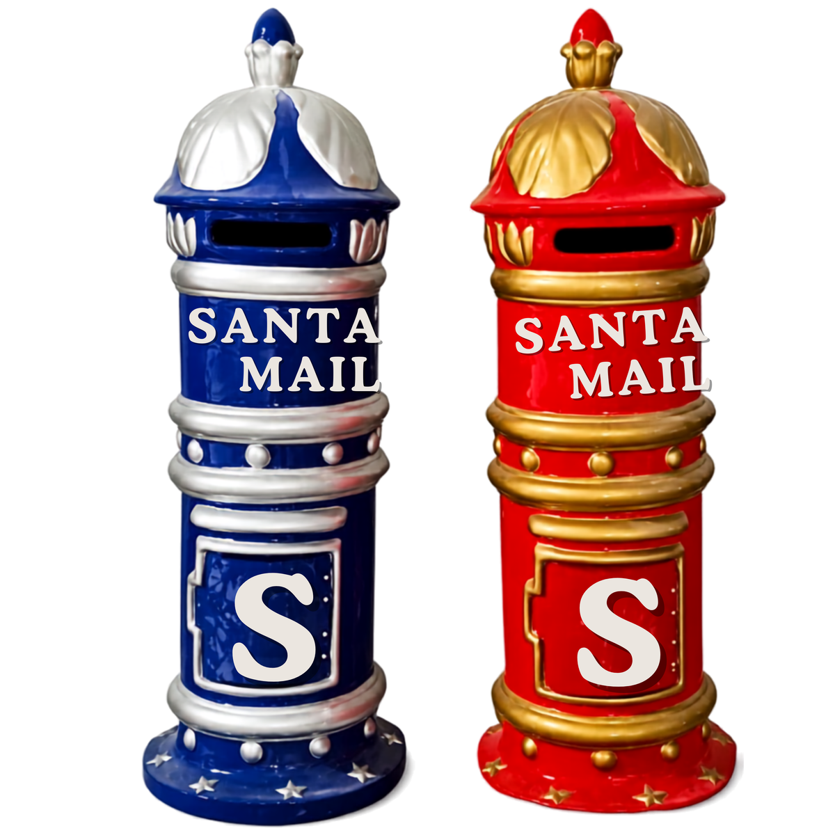 Caixa de Correio Decorativa de Papai Noel Feita de Ferro Adicionando Natalino Shopping