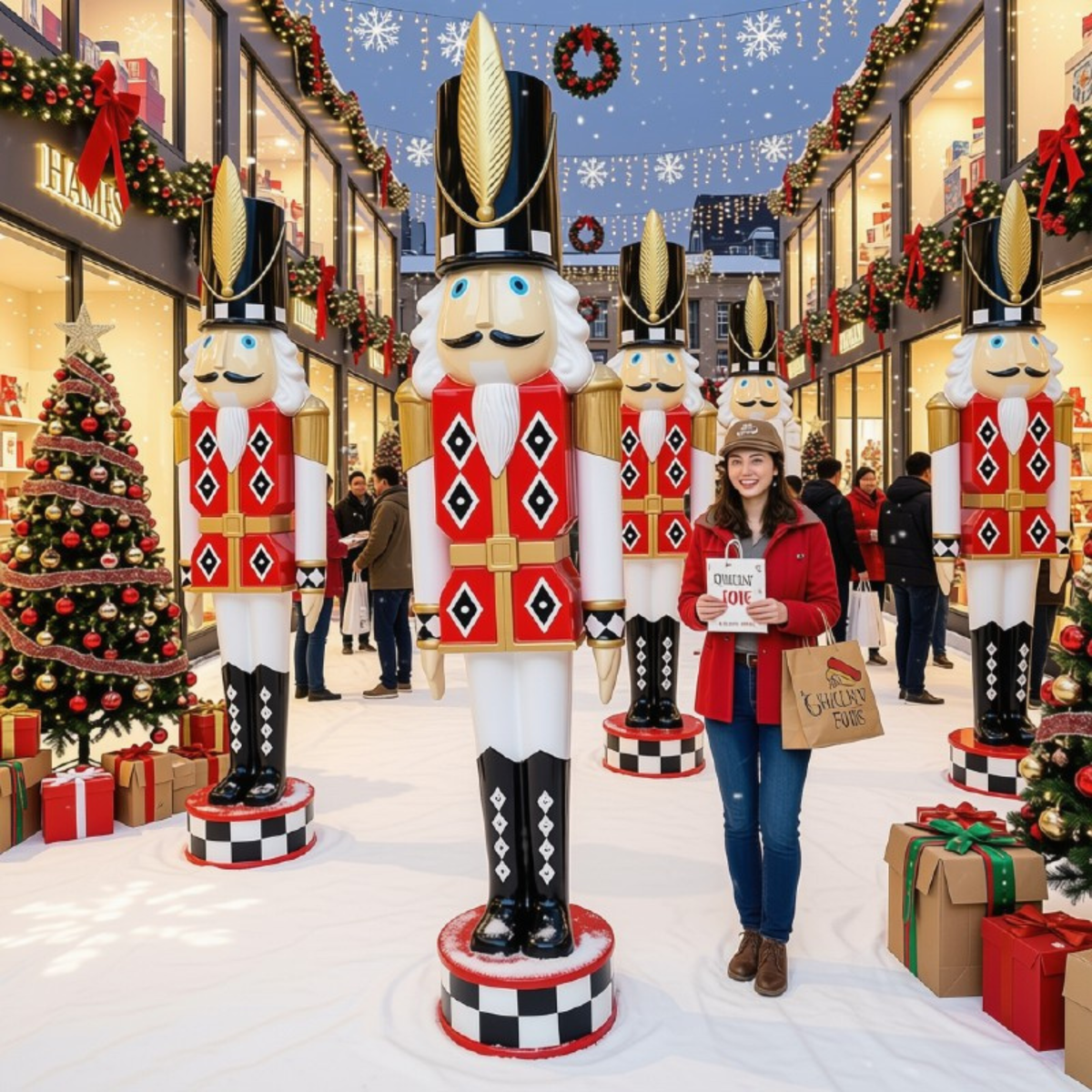 Soldado Quebra-Nozes de Natal e Quebra-Nozes Natalino para Shopping Center