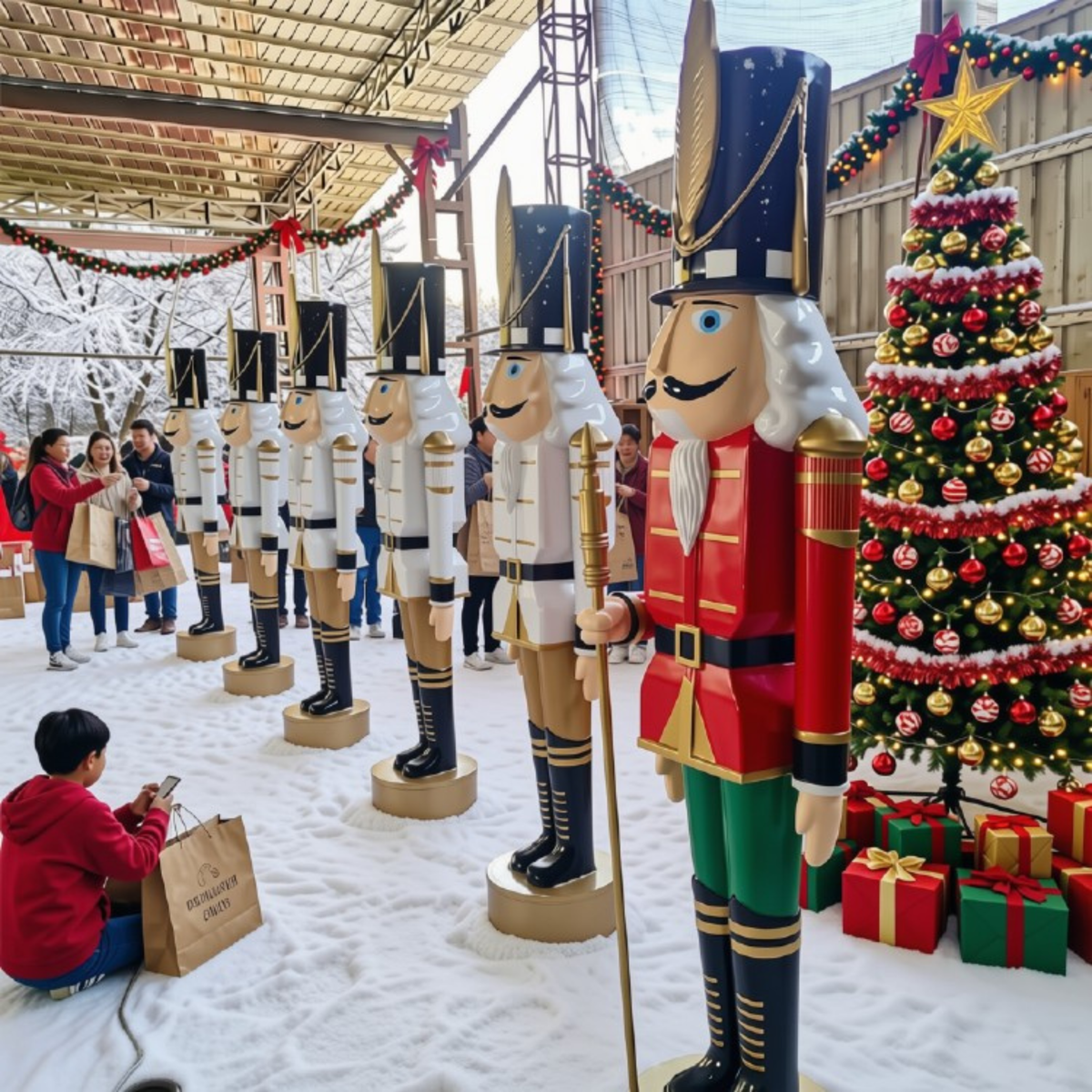 Soldado Quebra-Nozes de Natal e Quebra-Nozes Natalino para Shopping Center