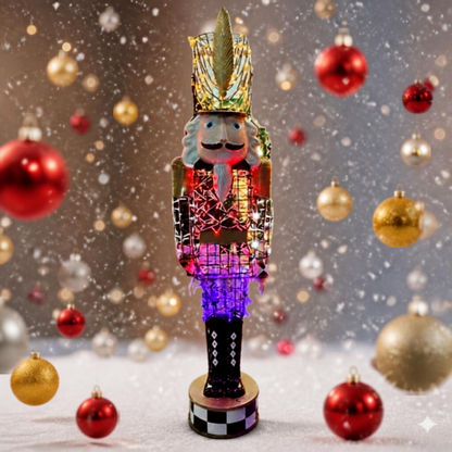 Boneco Soldado Quebra-Nozes Shopping Iluminado Natal Luz LED 1.82 Metro/Largura:72cm