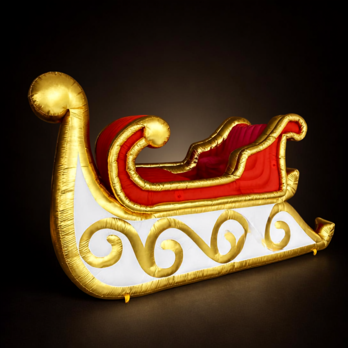 Trenó do Papai Noel Inflável Gigante com Luxo - Decoração Natalina Comercial 6 Metros