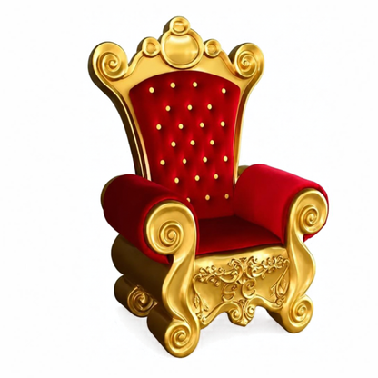 Trono Natalino para Shopping Cadeira Trono de Natal Poltrona Natalina Papai Noel Camurça