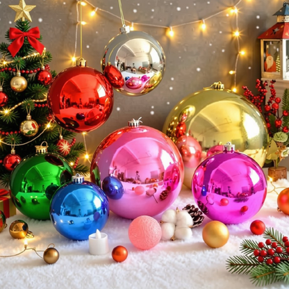 Bolas de Natal 10 20 50cm Grandes para Shopping Center e Enfeite Natal para Shopping