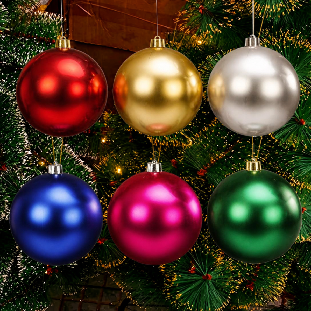 Bolas de Natal Grandes para Shopping Center, Altura: 30cm/Largura (Diâmetro): 30cm*30cm