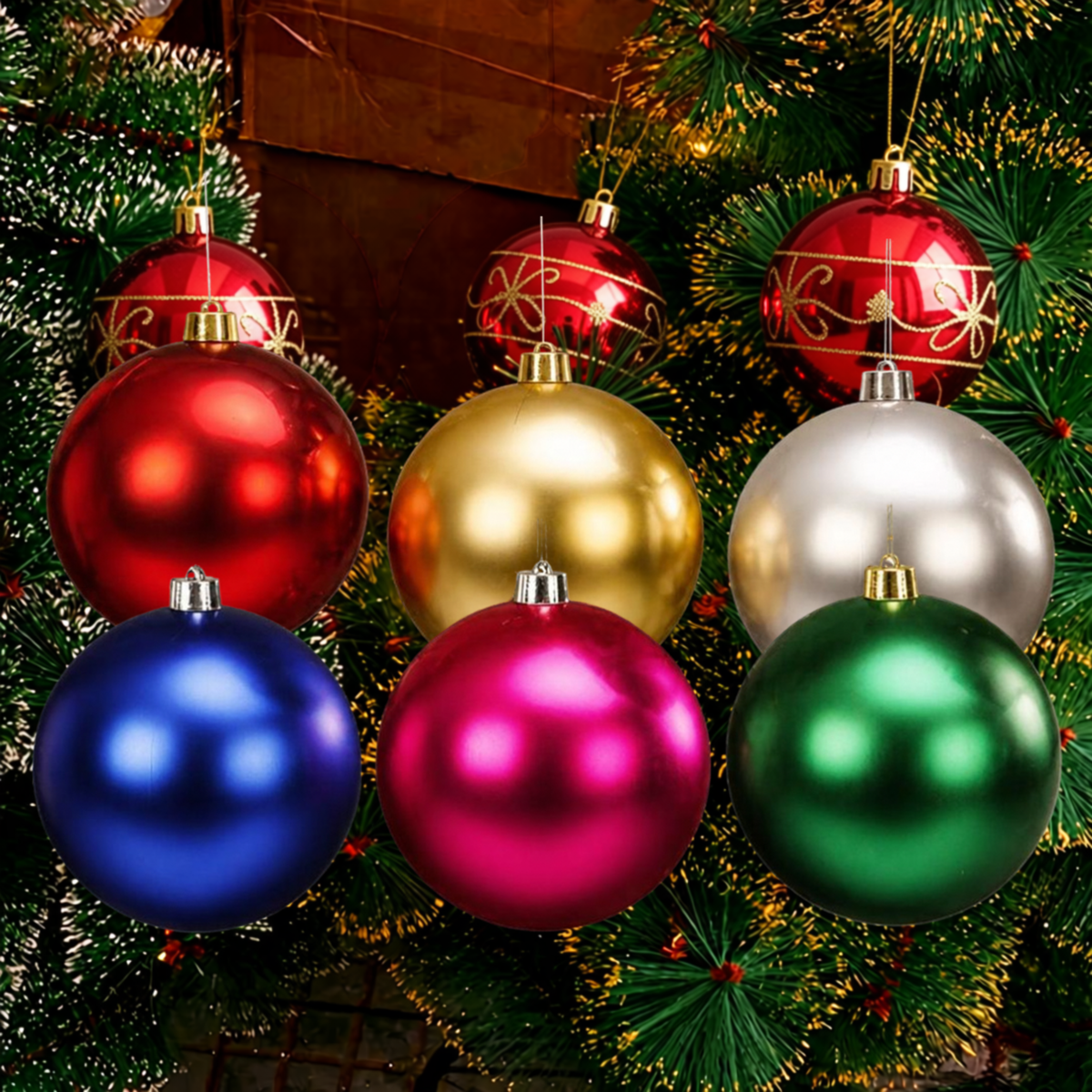 Bolas de Natal Grandes para Shopping Center, Altura: 30cm/Largura (Diâmetro): 30cm*30cm