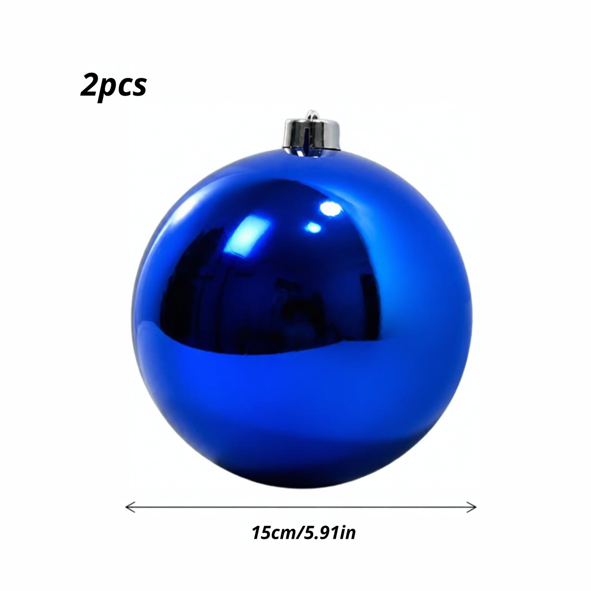 Bolas Natal Grandes Brilhantes, kit com 2 Bolas de Natal Rosa Brilhante Espelhada 15/25cm