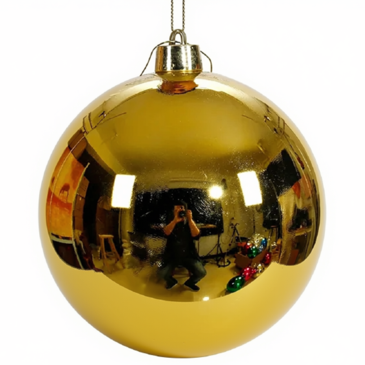 Bolas de Natal Lisas e Brilhantes Acabamento Metalizado/Eletrodepositado Cores Variadas