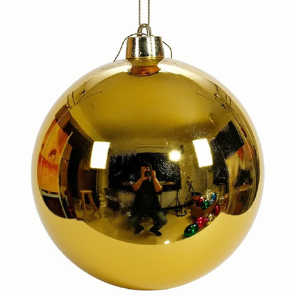 Bolas de Natal Lisas e Brilhantes Acabamento Metalizado/Eletrodepositado Cores Variadas