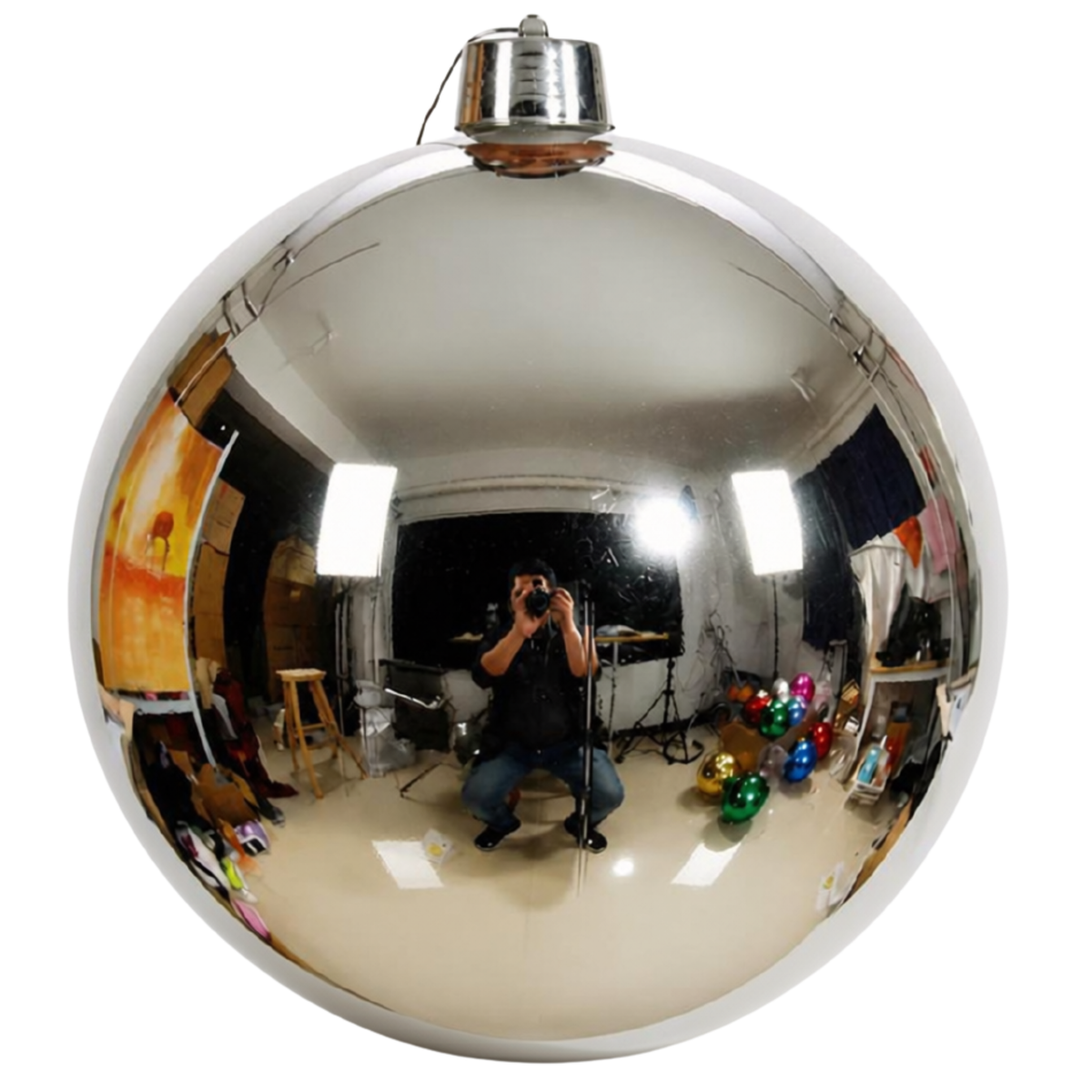 Bolas de Natal Lisas e Brilhantes Acabamento Metalizado/Eletrodepositado Cores Variadas