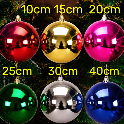 Bolas de Natal Lisas e Brilhantes Acabamento Metalizado/Eletrodepositado Cores Variadas