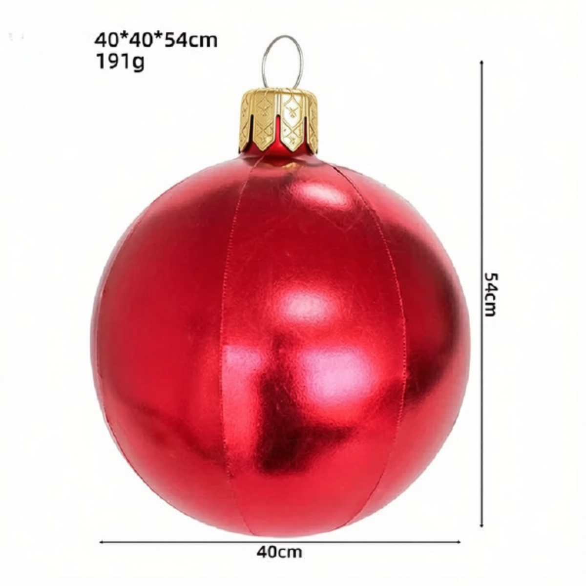 Bola de Natal Inflável Colorido Internos 40cm*Largura*54 cm*Peso: 191g Gigante 40cm PVC