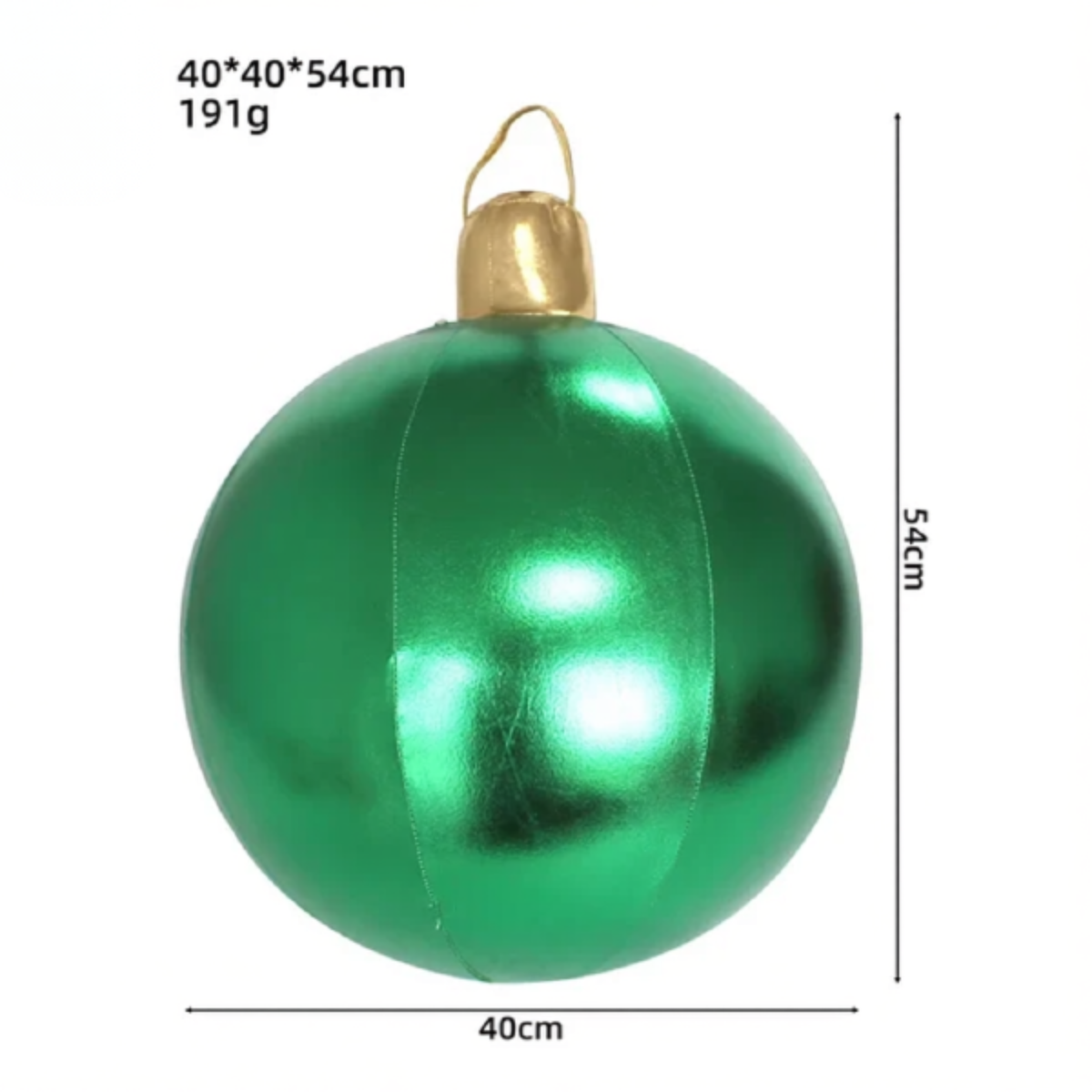 Bola de Natal Inflável Colorido Internos 40cm*Largura*54 cm*Peso: 191g Gigante 40cm PVC
