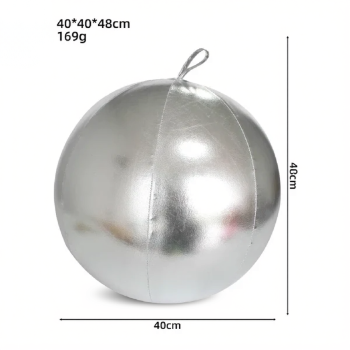 Bola de Natal Inflável Colorido Internos 40cm*Largura*54 cm*Peso: 191g Gigante 40cm PVC