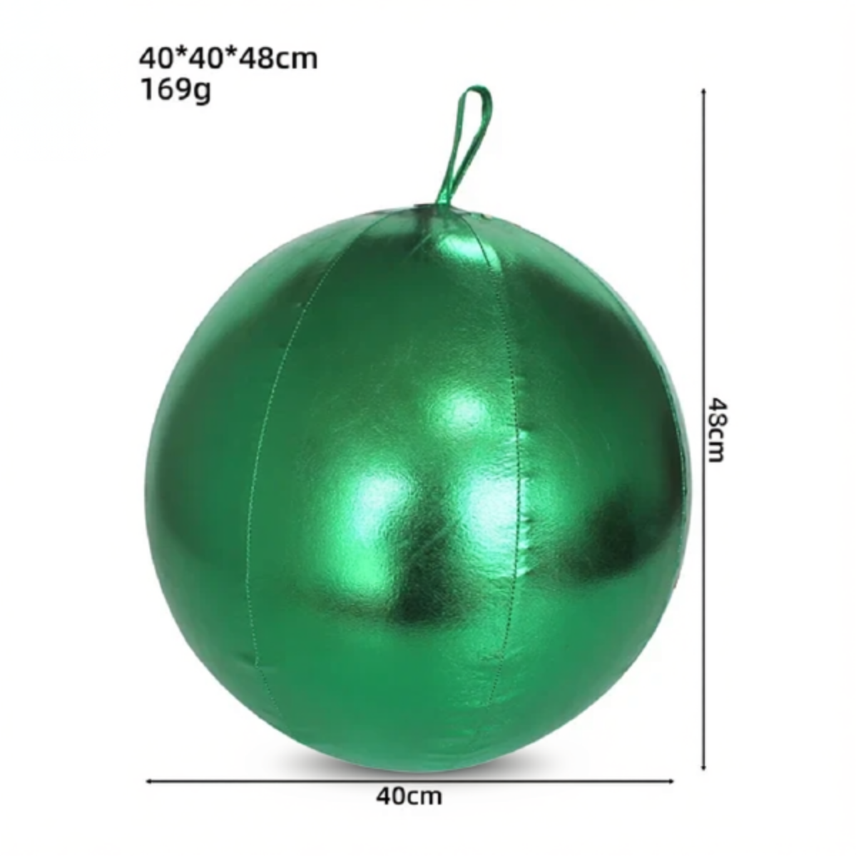 Bola de Natal Inflável Colorido Internos 40cm*Largura*54 cm*Peso: 191g Gigante 40cm PVC