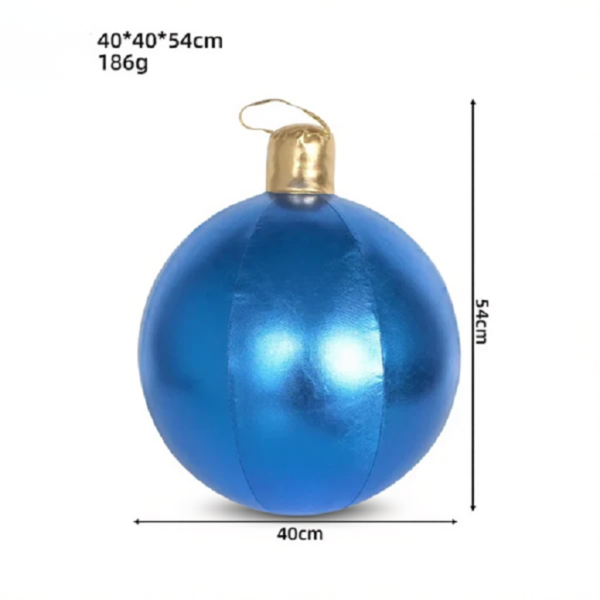Bola de Natal Inflável Colorido Internos 40cm*Largura*54 cm*Peso: 191g Gigante 40cm PVC