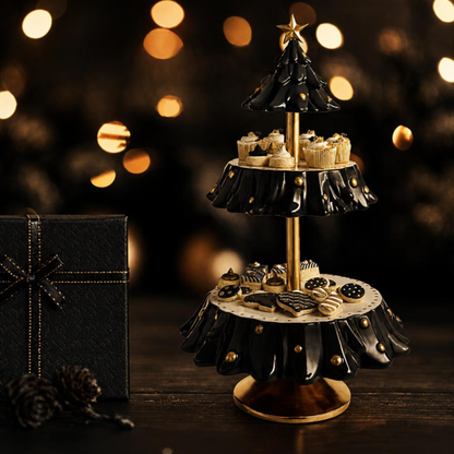 Suporte de Lanche de Frutas para Árvores de Natal e Suporte Decorativo para Tigelas