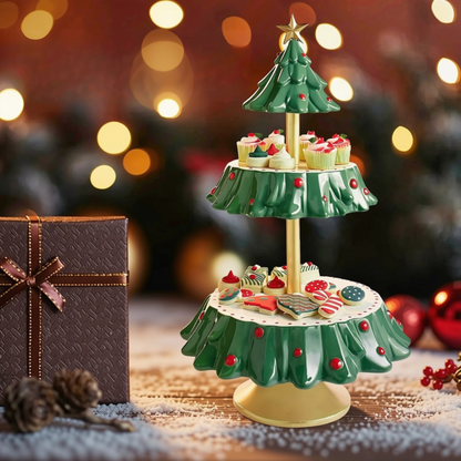 Suporte de Lanche de Frutas para Árvores de Natal e Suporte Decorativo para Tigelas