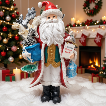 Bandejas Papai Noel Bandejas Lanches Enfeite Decorativo de Resina em Formato de Papai Noel