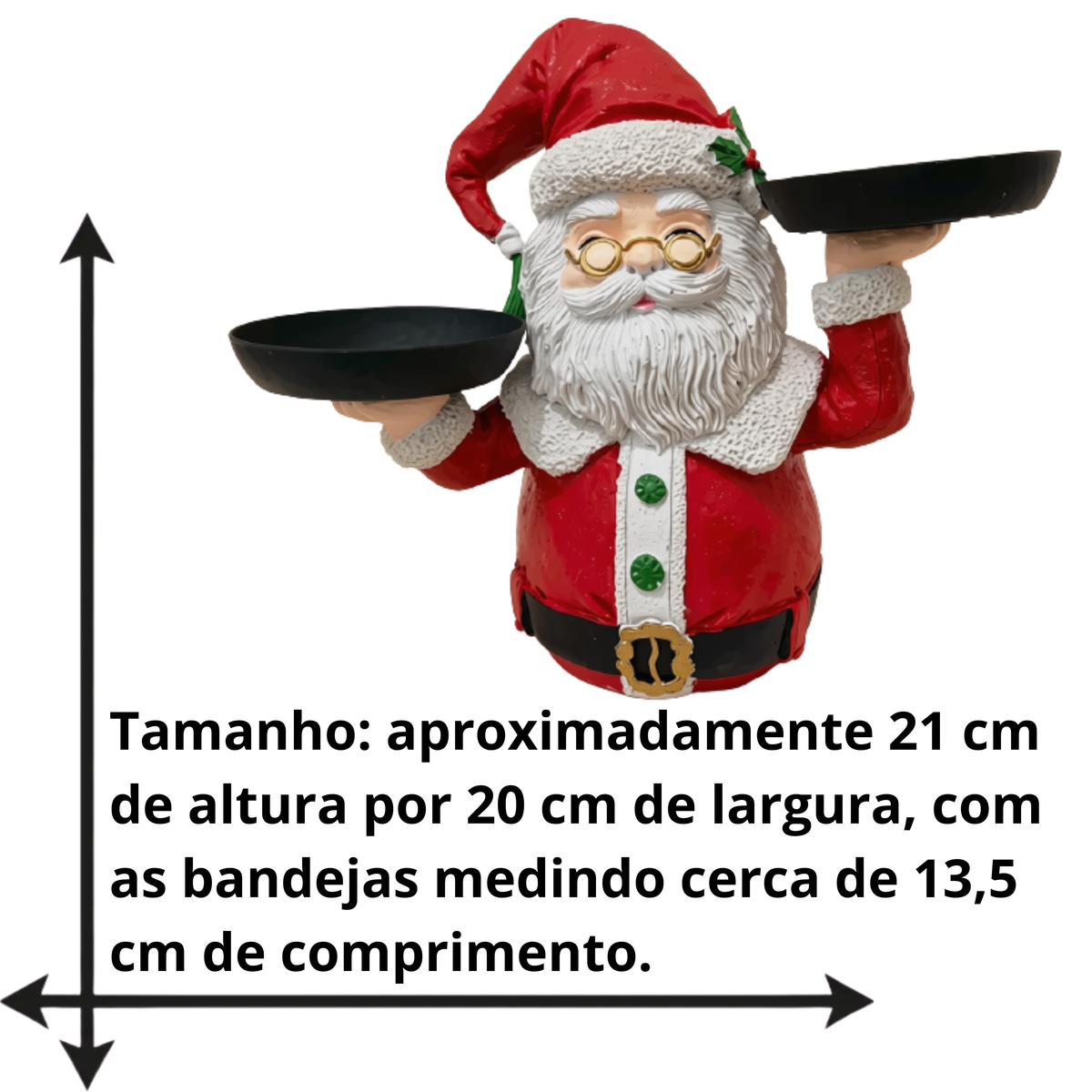 Suporte de Doces Boneco de Neve Enfeite Decorativo de Natal, Formato Boneco de Neve em Resina
