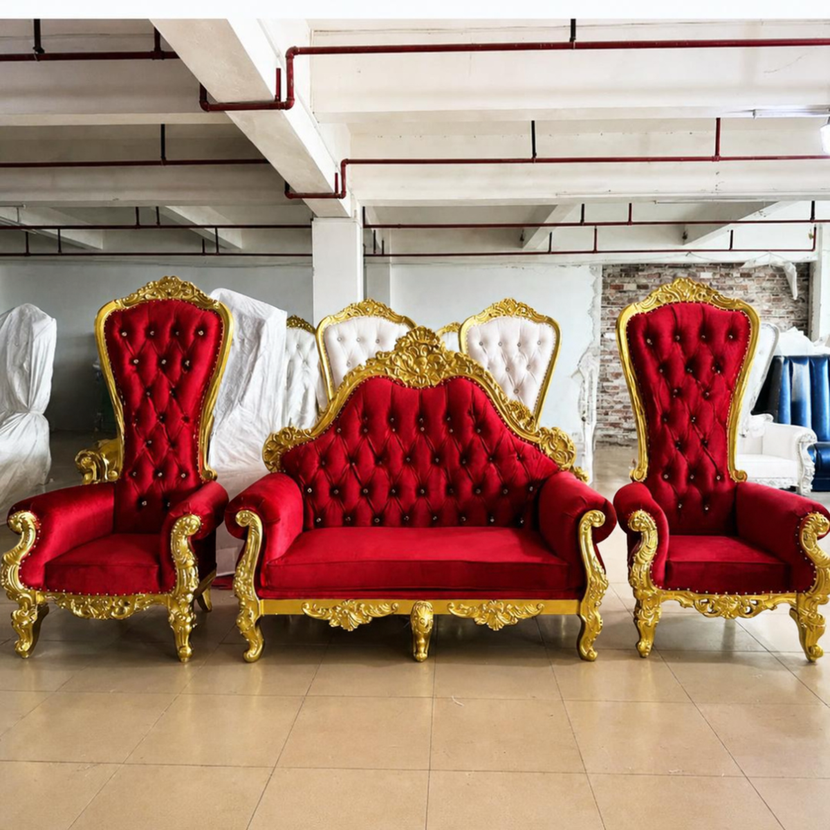 Poltronas e Tronos Natalinos, Cadeira Natalina Clássica para Shopping