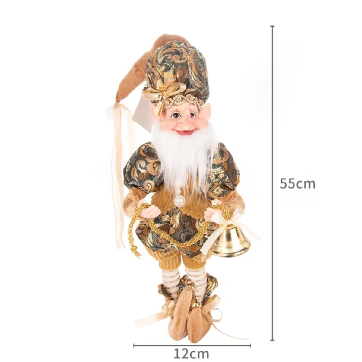 Enfeite Elfo Verde e Vermelho 45cm e 55cm Merita, Personagens Natalinos para Decoração