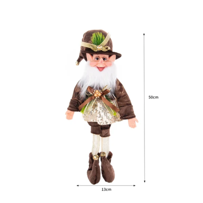 Enfeite Elfo Verde e Vermelho 45cm e 55cm Merita, Personagens Natalinos para Decoração