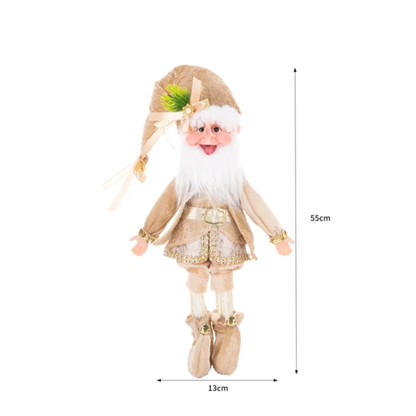 Enfeite Elfo Verde e Vermelho 45cm e 55cm Merita, Personagens Natalinos para Decoração