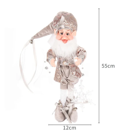 Enfeite Elfo Verde e Vermelho 45cm e 55cm Merita, Personagens Natalinos para Decoração