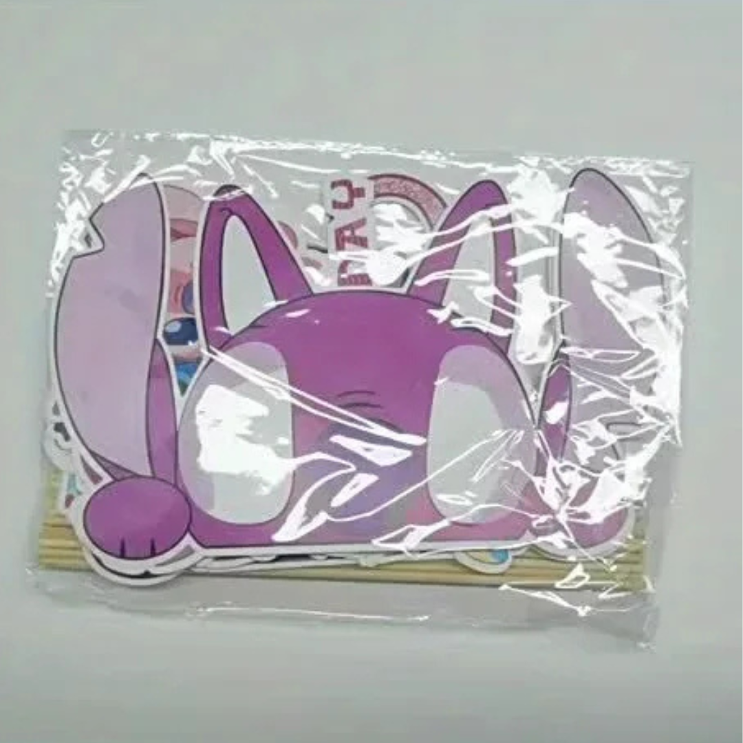 Pacote com 22 decoração de bolo de anime, decoração de aniversário conjunto toppers