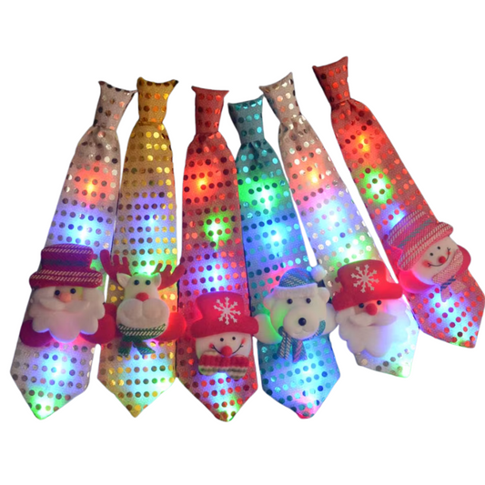 Gravata De Natal Brilhante Com Lantejoulas, 1 Peças