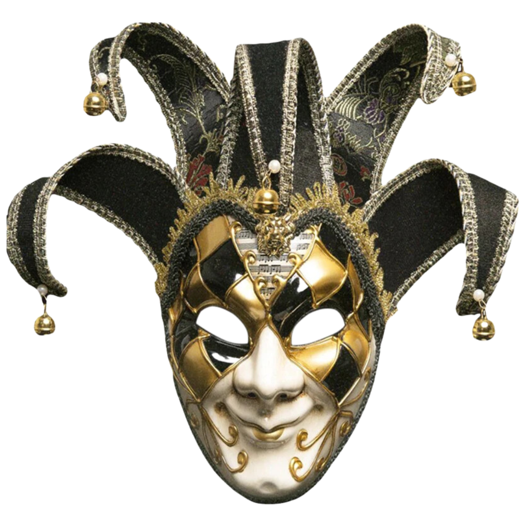 Máscara veneziana em bastão de carnaval para mulheres/homens baile de máscaras