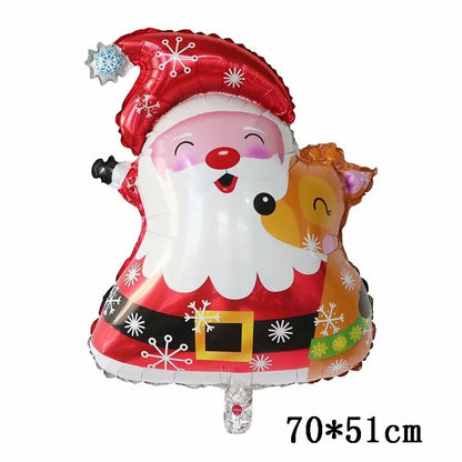 1 Mini Balão Metalizado Papai Noel Enfeites Natalinos Feliz Natal Centro Mesa 32cm