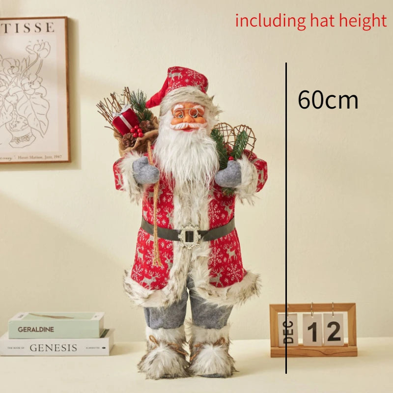 Papai Noel Papai Noel grande de 60cm, decoração de Feliz Natal para Lar, Feliz Ano Novo