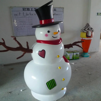 Boneco de Neve Gigante Decoração de Natal Shopping Figura de Natal Luminosa para Piso